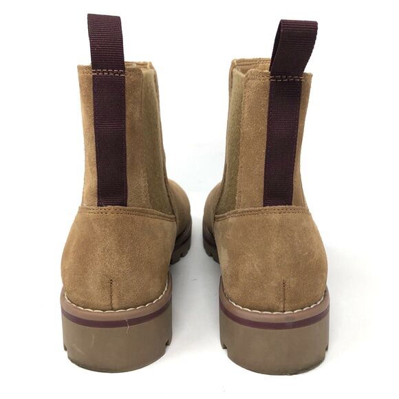 Crown Vintage Tipryn Chelsea Boots Womens Size 6.5 Cognac Suede Leather Pull On - Picture 4 of 13